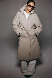 Oversized Wool-Blend Coat