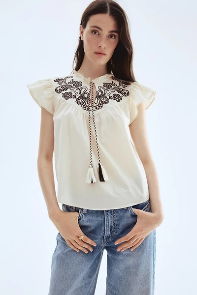 Blouse brodée
