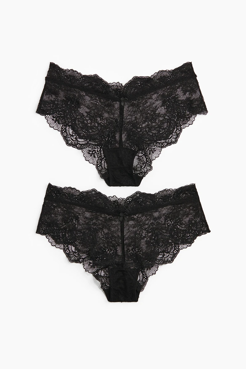 2-Pack Lace Hipster Briefs