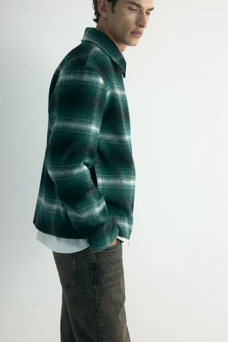 Regular-Fit Wool-Blend Overshirt