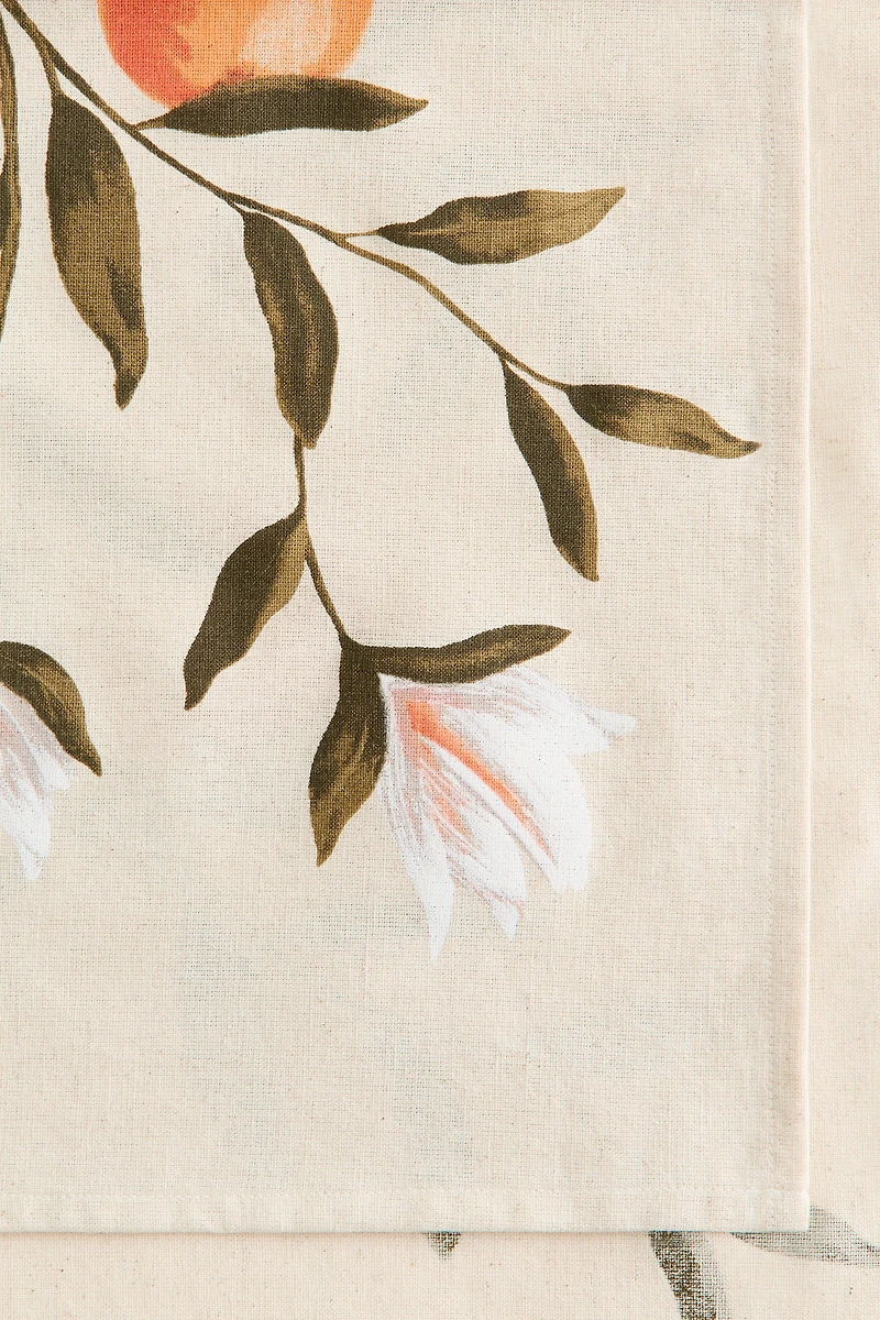 Patterned Linen-Blend Tablecloth