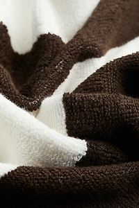 Essuie-mains rayé en coton éponge