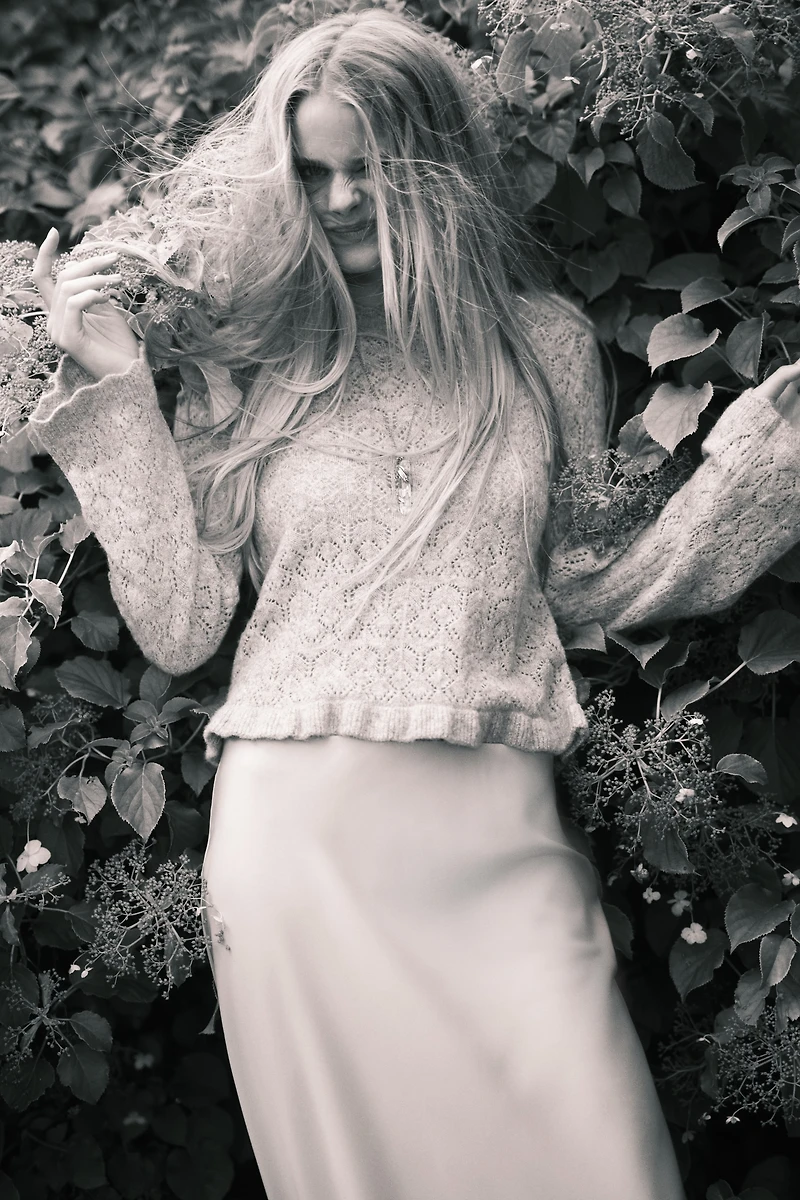 Chandail en tricot pointelle