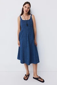 MAMA Denim Midi Dress