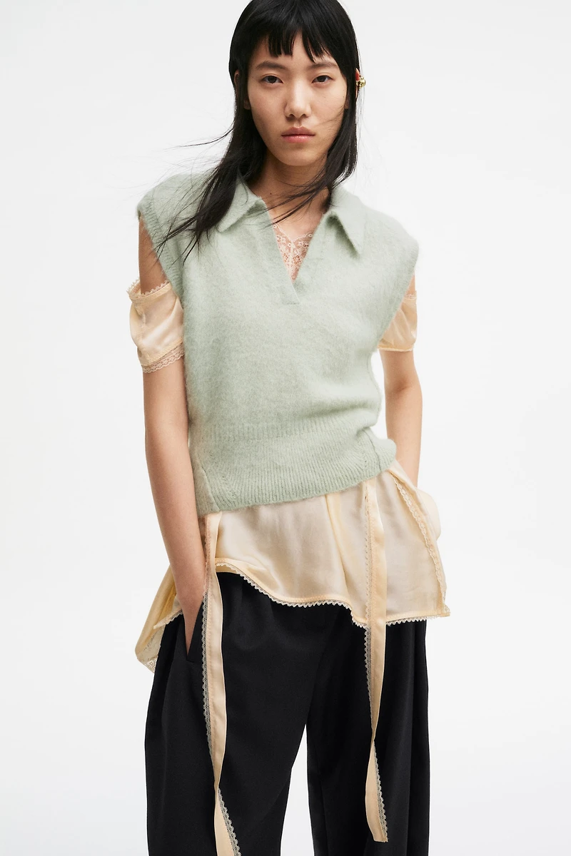 Alpaca-Blend Sweater Vest