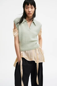 Alpaca-Blend Sweater Vest