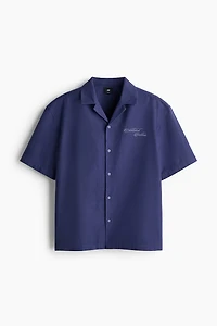 Relaxed-Fit Embroidered-Motif Cotton Resort Shirt