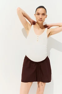 MAMA Before & After Linen-Blend Shorts