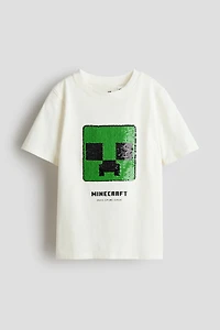 T-shirt avec sequins réversibles