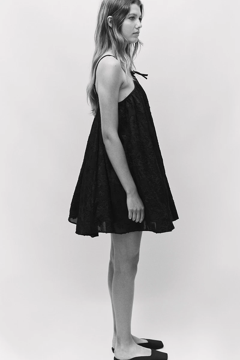 Jacquard-Weave Strappy Dress