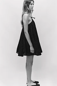 Jacquard-Weave Strappy Dress