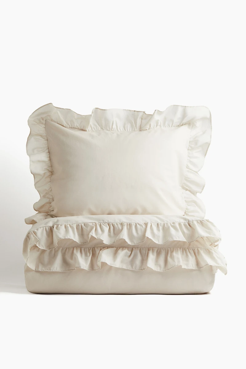 Flounced Single Duvet Cover Set