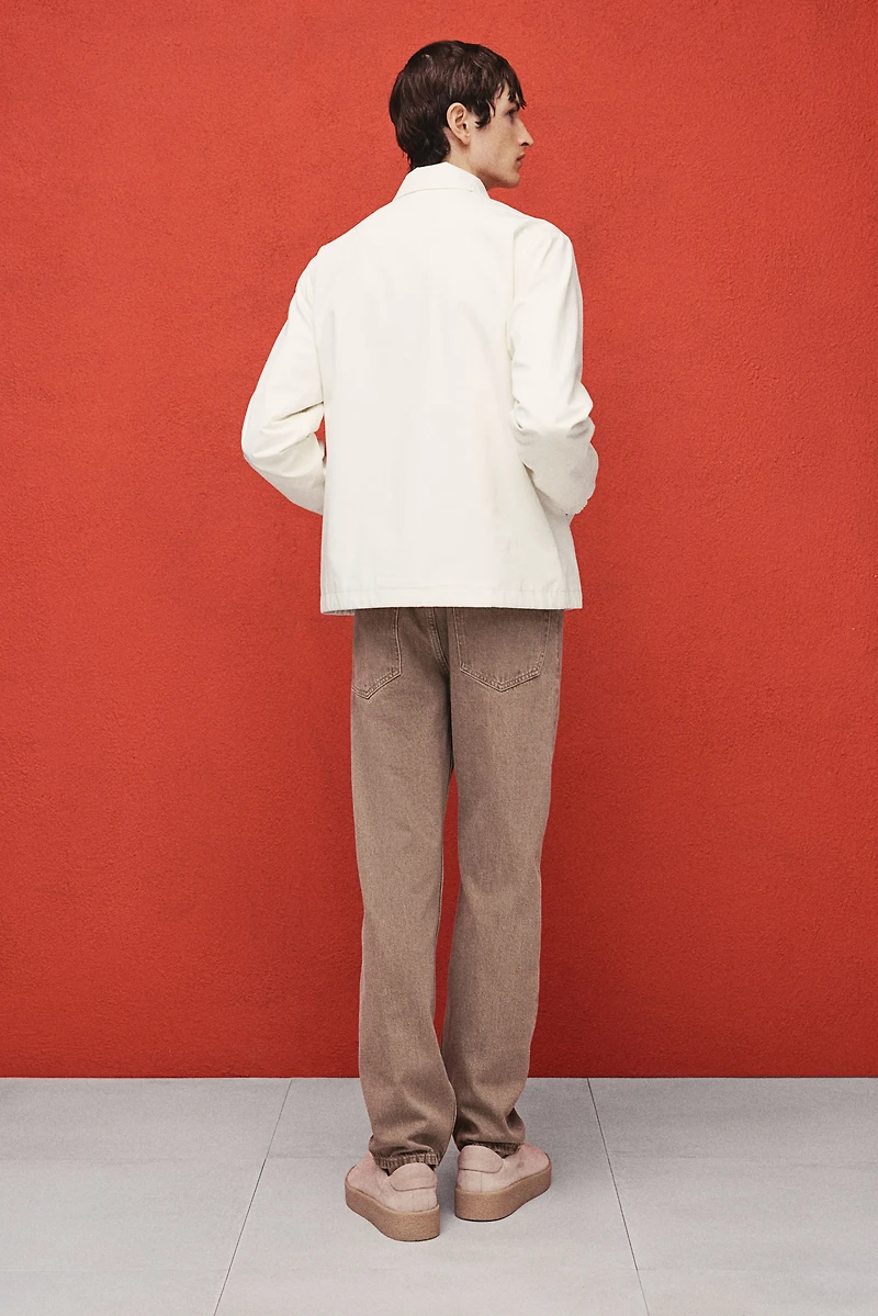 Regular Fit Canvas Coach Jacket