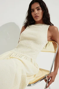 Smocked Seersucker Dress