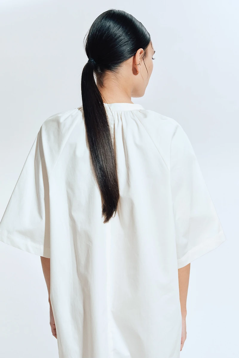 Robe trapèze en coton