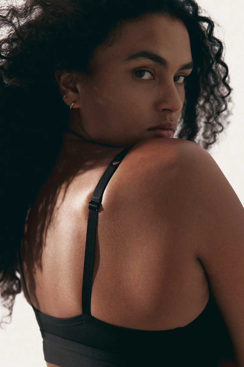 Padded Soft-Cup Microfiber Bra