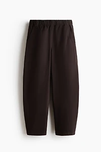 Denim Barrel-Leg Pants