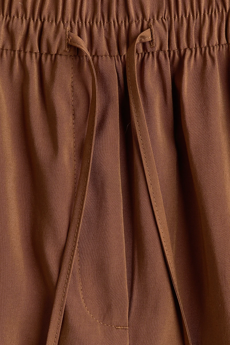 Pantalon à cordon jambes tonneau