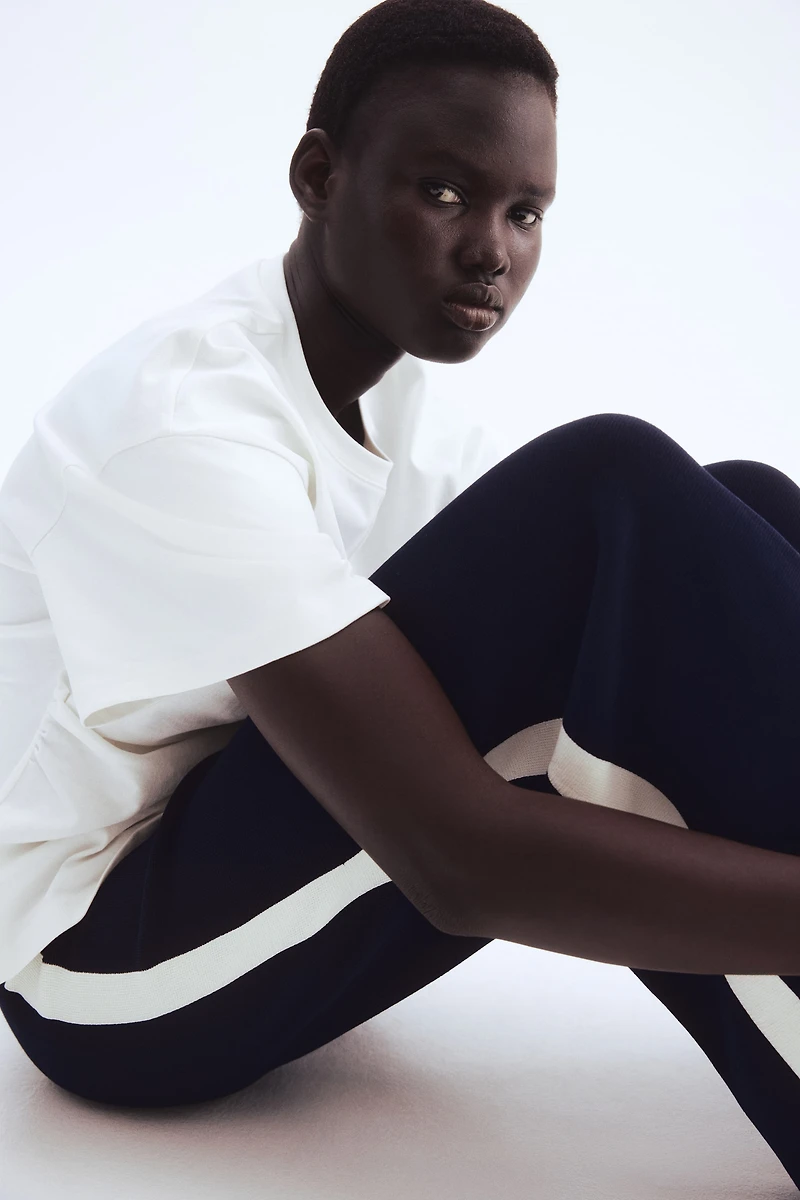 Pantalon large avec taille élastique