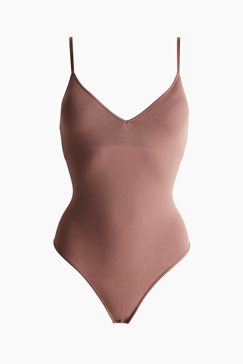 Seamless Padded-Cup Thong Bodysuit