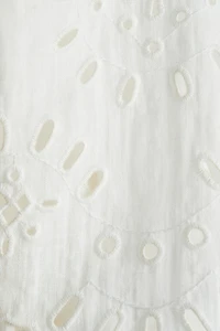 Shirt Dress with Eyelet Embroidery