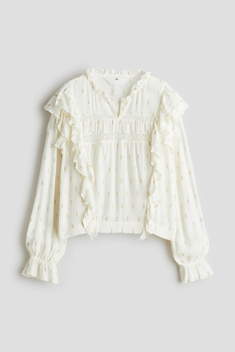 Ruffle-Trimmed Blouse