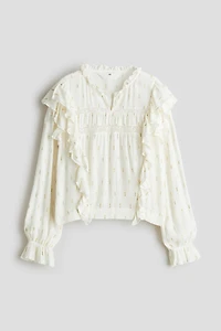 Ruffle-Trimmed Blouse