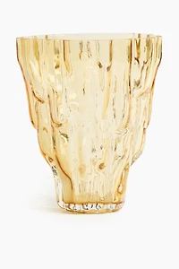 Vase en verre texturé