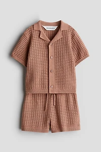 2-piece Pointelle-Knit Cotton Set