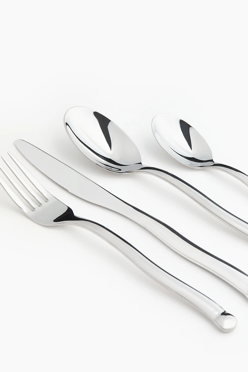 Coutellerie 16 pièces en acier inoxydable