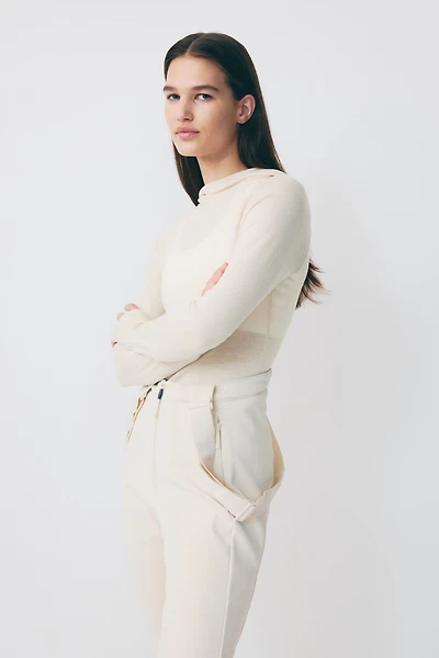 Wool Hooded Sports Top