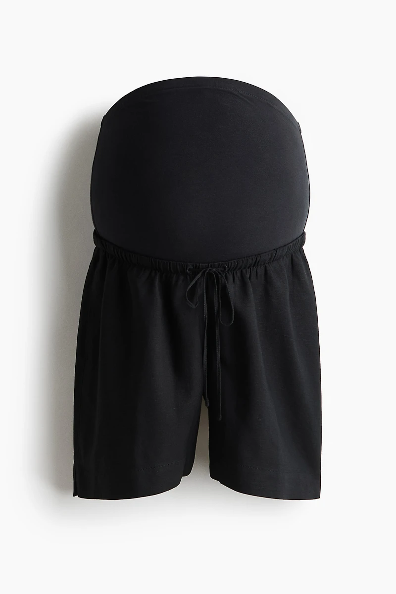 MAMA Linen-Blend Shorts