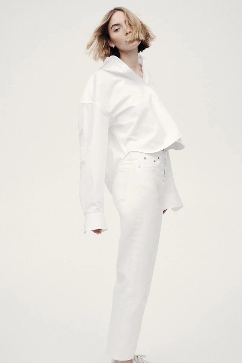 Straight High Waist Ankle Jeans