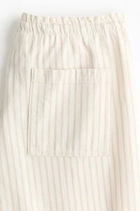 Pantalon en denim à taille élastique