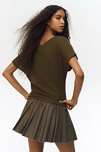 Batwing-Sleeved Jersey Top