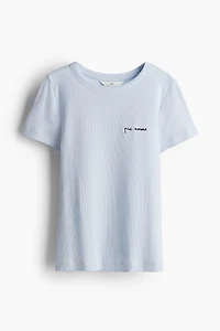 Ribbed Modal-blend T-shirt