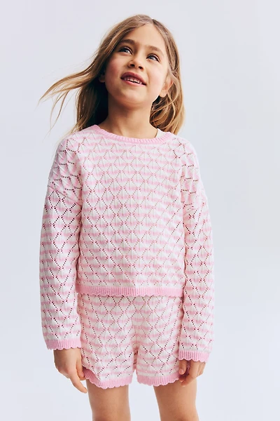 Ensemble 2 pièces en tricot pointelle
