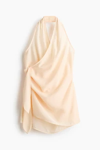 Halterneck Wrapover Beach Dress