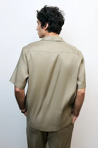 Relaxed-Fit Linen-Blend Shirt