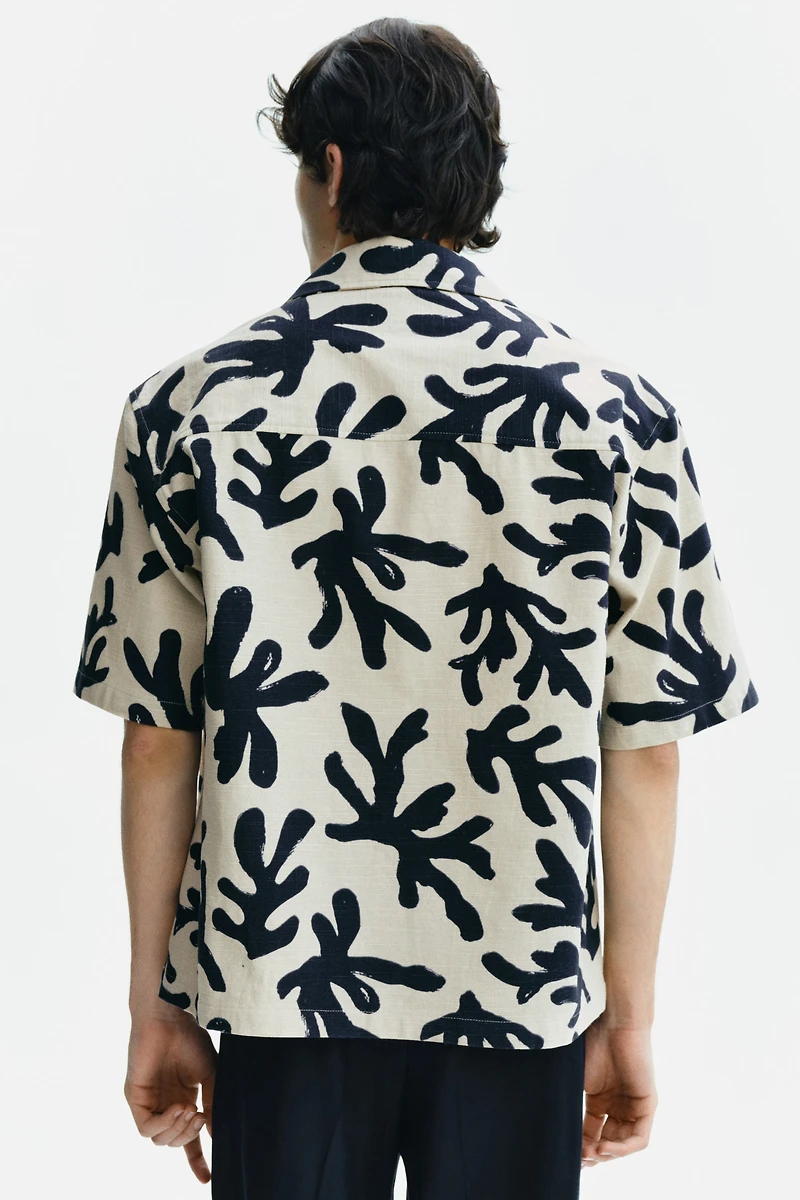 Chemise décontractée à col cubain