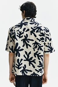 Chemise décontractée à col cubain