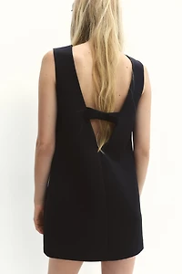 Bow-Detail Sleeveless Dress