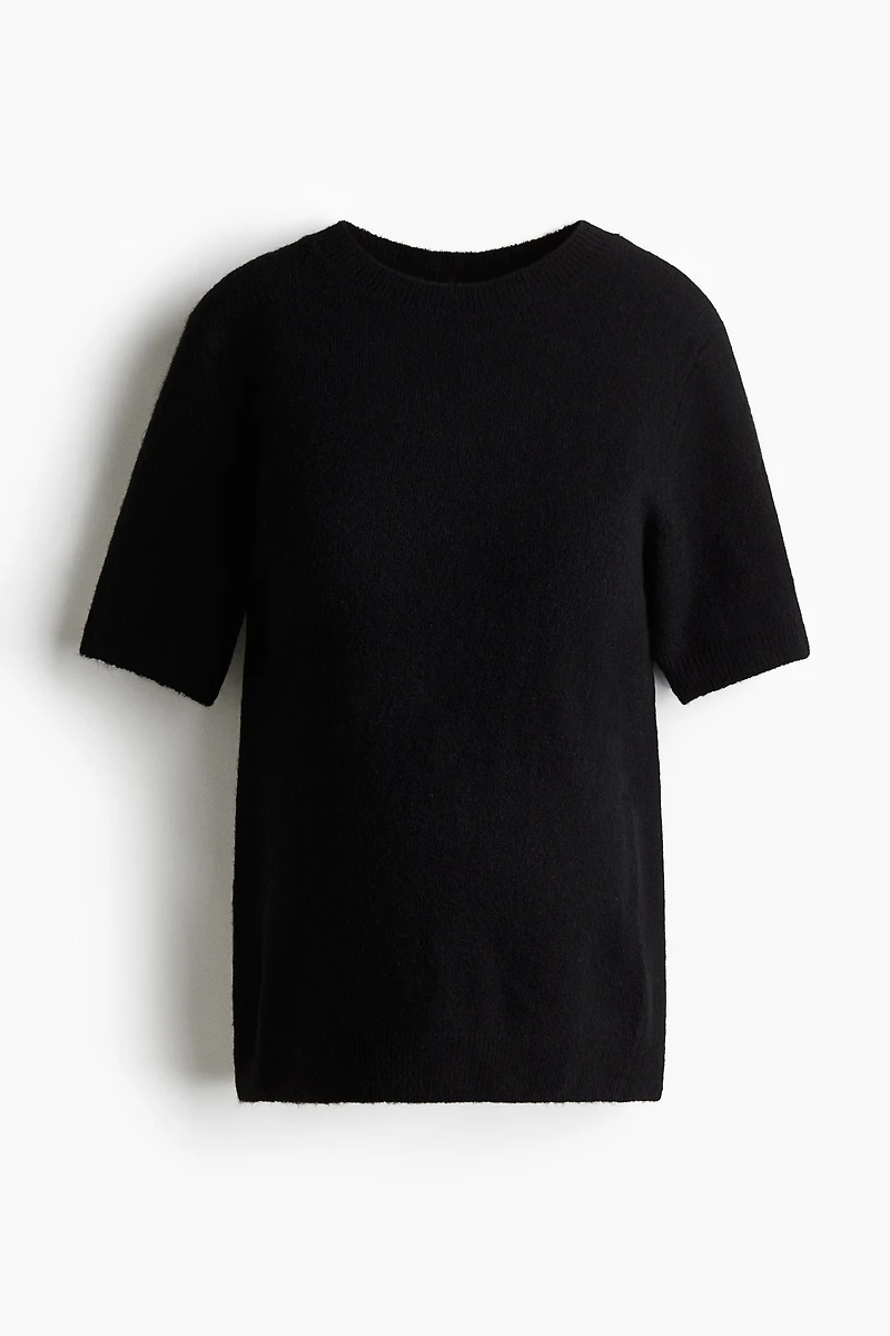 Haut à manches courtes MAMA en fin tricot