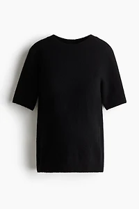 Haut à manches courtes MAMA en fin tricot