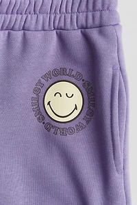 Wide Brushed-Inside Joggers