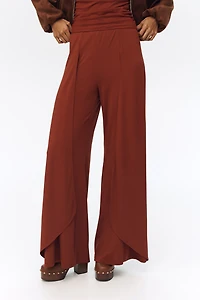 Wide-Leg Jersey Pants