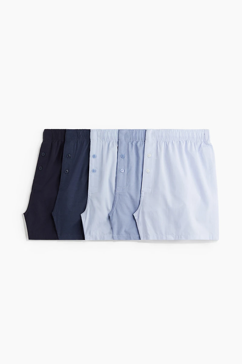 5-pack Woven Cotton Boxer Shorts