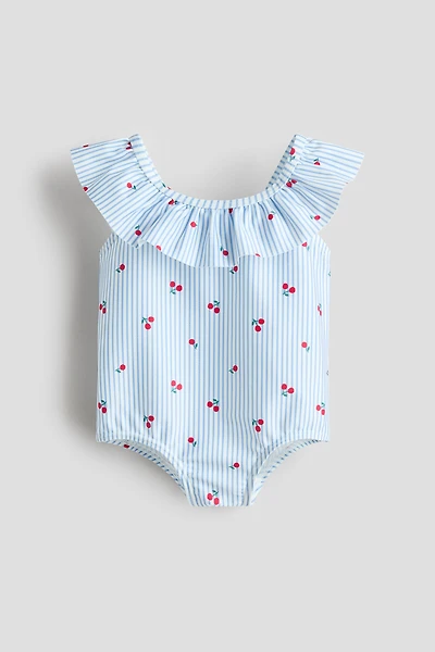 Frill-trimmed swimsuit