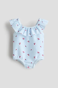 Frill-trimmed swimsuit