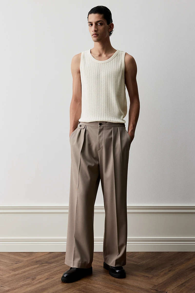 Slim Fit Pointelle Jersey Tank Top
